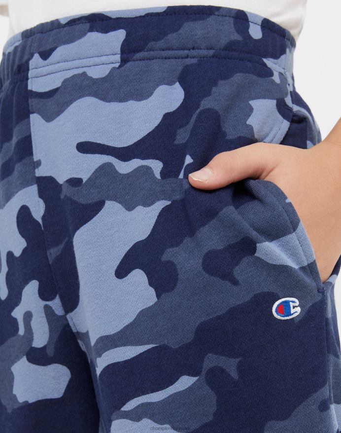 Champion drenge joggingbukser camo print 25 V6J661891 marineblå camo