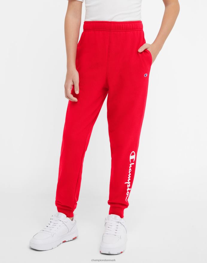 Champion store børns fransk frotté joggerbukser til drenge klassisk script 25 V6J661902 rød