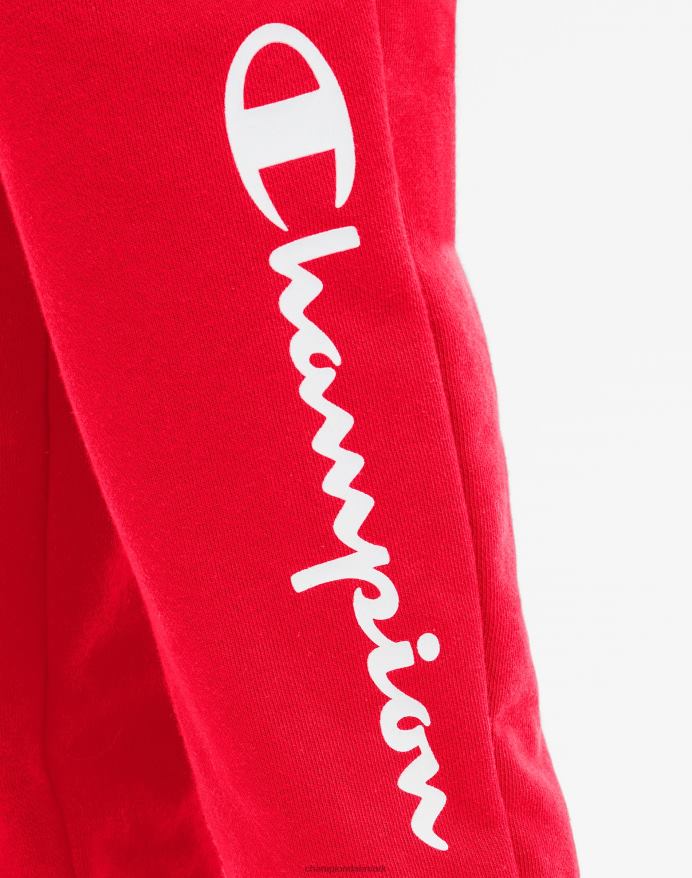 Champion store børns fransk frotté joggerbukser til drenge klassisk script 25 V6J661902 rød