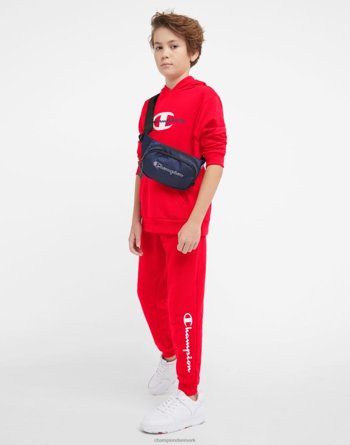 Champion store børns fransk frotté joggerbukser til drenge klassisk script 25 V6J661902 rød