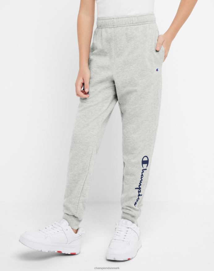 Champion store børns fransk frotté joggerbukser til drenge klassisk script 25 V6J661904 oxford grå lyng