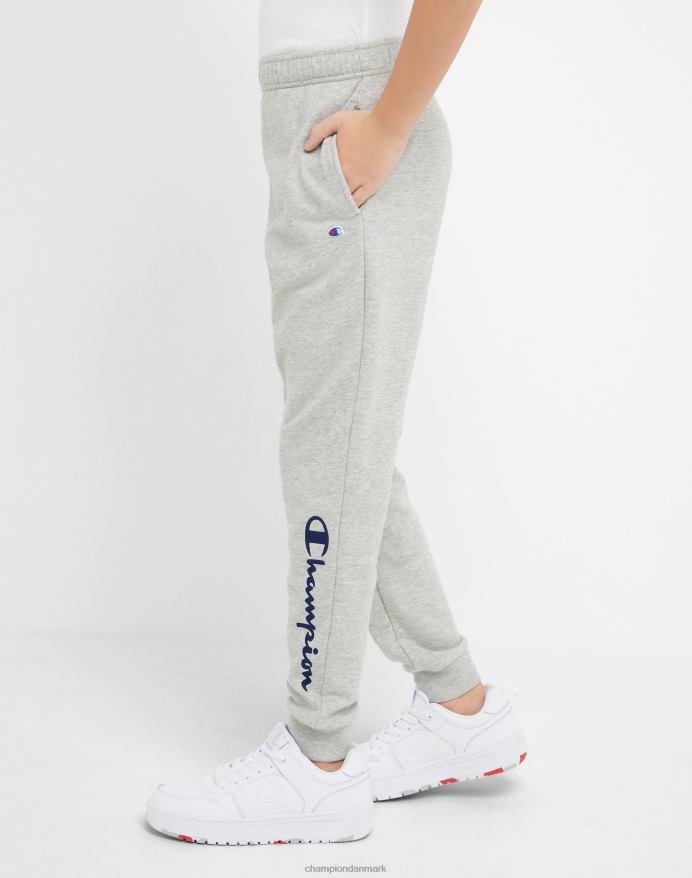 Champion store børns fransk frotté joggerbukser til drenge klassisk script 25 V6J661904 oxford grå lyng