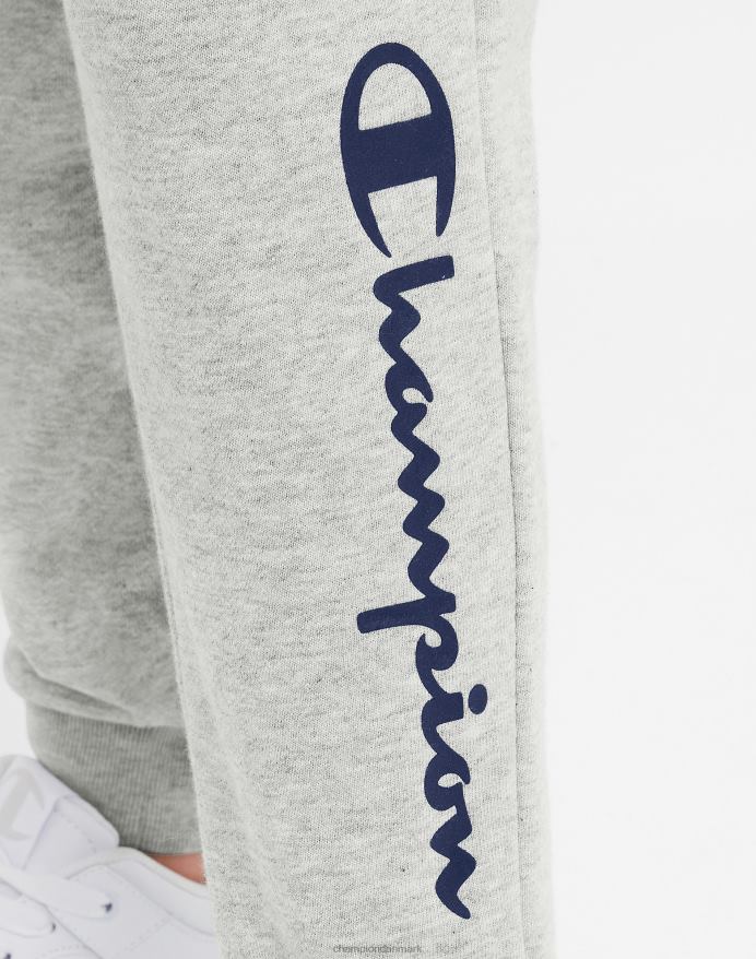 Champion store børns fransk frotté joggerbukser til drenge klassisk script 25 V6J661904 oxford grå lyng