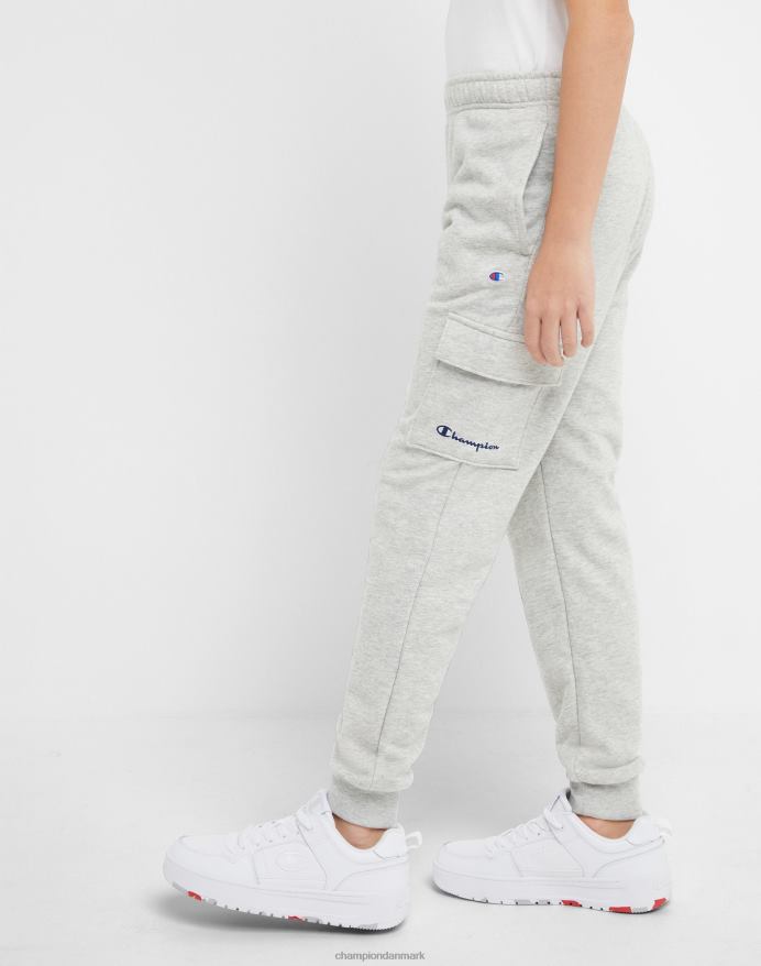Champion store børns franske cargo-frottébukser til drenge c patch 25 V6J661899 oxford grå lyng