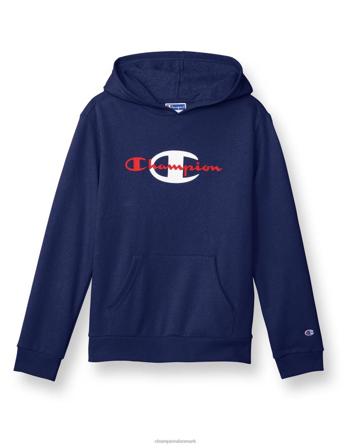 Champion store børns fransk frotté grafisk drenge hættetrøje klassisk script & c V6J661828 atletisk flåde