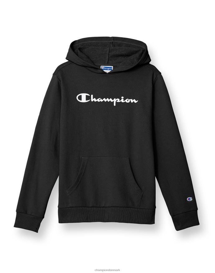 Champion store børns fransk frotté sweatshirt klassisk script V6J661836 sort