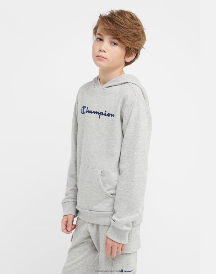 Champion store børns fransk frotté sweatshirt klassisk script V6J661839 oxford grå lyng