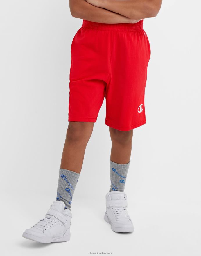 Champion store børneshorts i bomuld til drenge c logo 8 V6J661863 rød