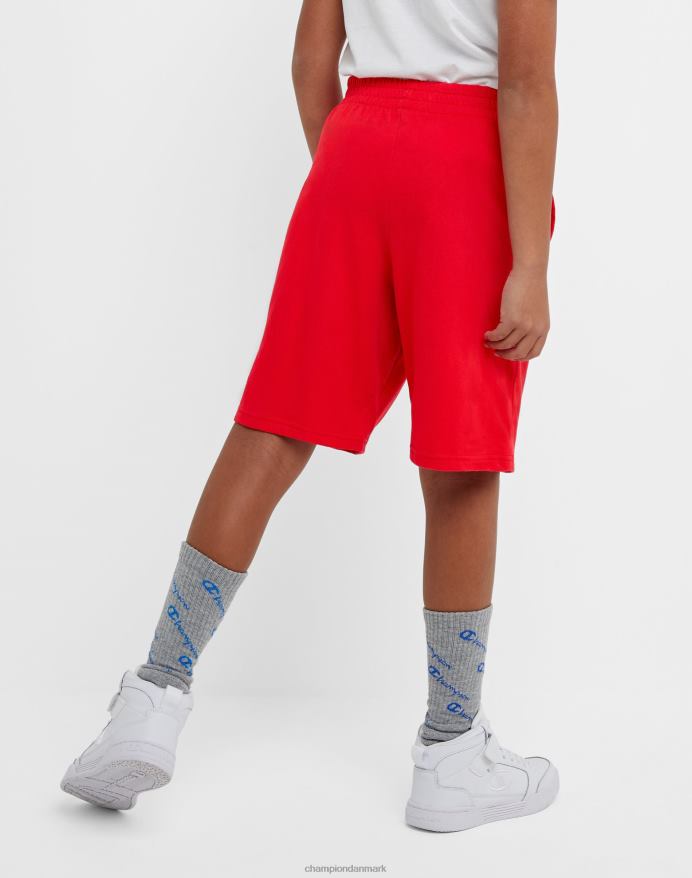 Champion store børneshorts i bomuld til drenge c logo 8 V6J661863 rød