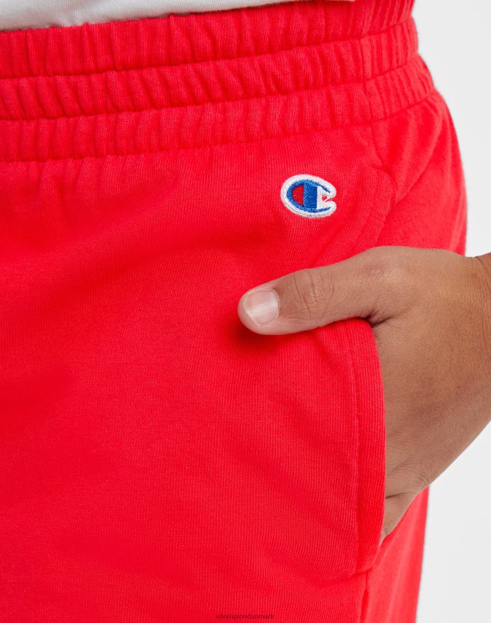 Champion store børneshorts i bomuld til drenge c logo 8 V6J661863 rød