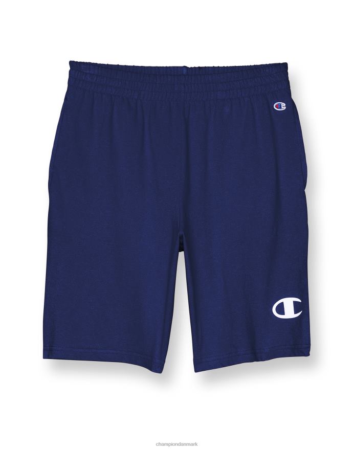 Champion store børneshorts i bomuld til drenge c logo 8 V6J661864 atletisk flåde
