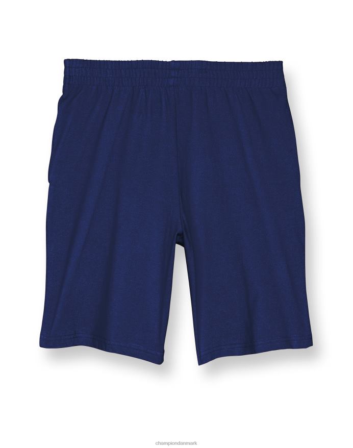 Champion store børneshorts i bomuld til drenge c logo 8 V6J661864 atletisk flåde