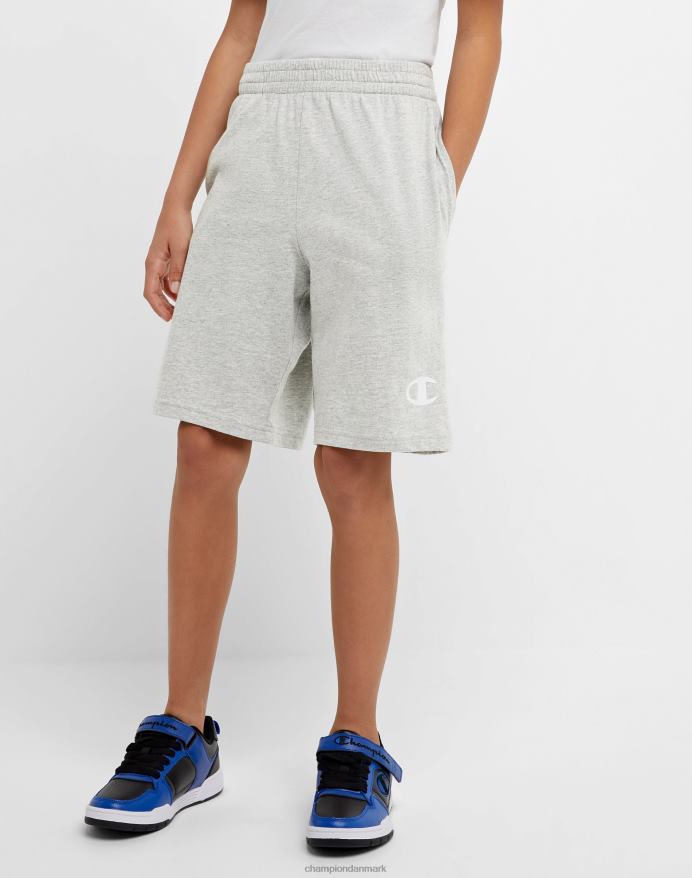 Champion store børneshorts i bomuld til drenge c logo 8 V6J661866 oxford grå lyng