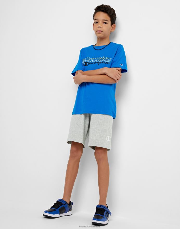 Champion store børneshorts i bomuld til drenge c logo 8 V6J661866 oxford grå lyng