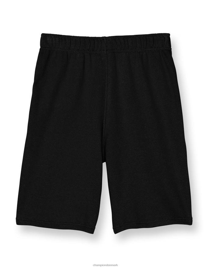Champion store børneshorts i fransk frotté-drenge klassisk script 8 V6J661886 sort