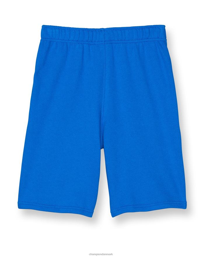 Champion store børneshorts i fransk frotté-drenge klassisk script 8 V6J661888 bozzetto blå