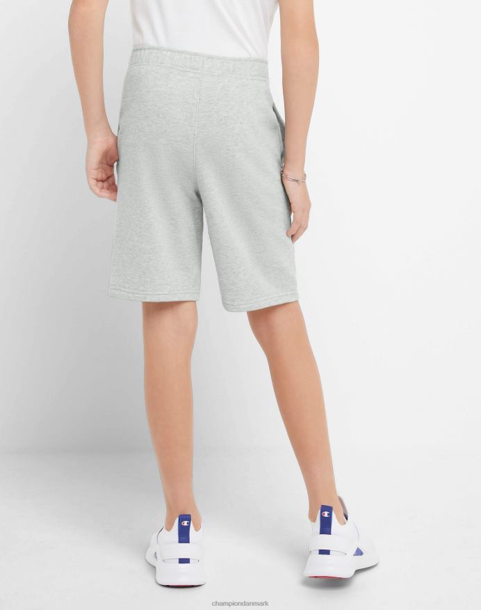 Champion store børneshorts i fransk frotté-drenge klassisk script 8 V6J661889 oxford grå lyng