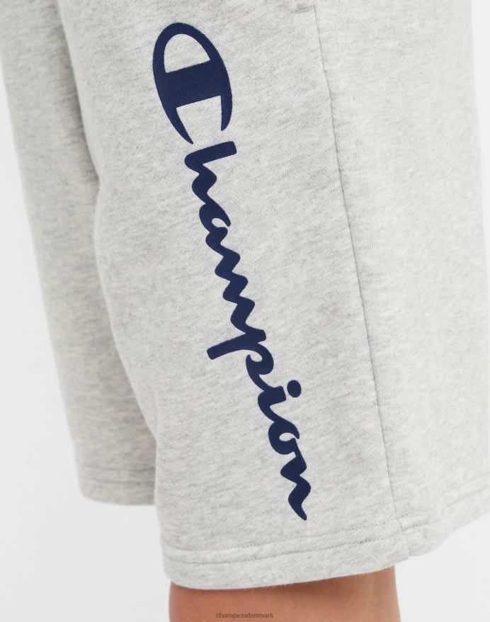 Champion store børneshorts i fransk frotté-drenge klassisk script 8 V6J661889 oxford grå lyng