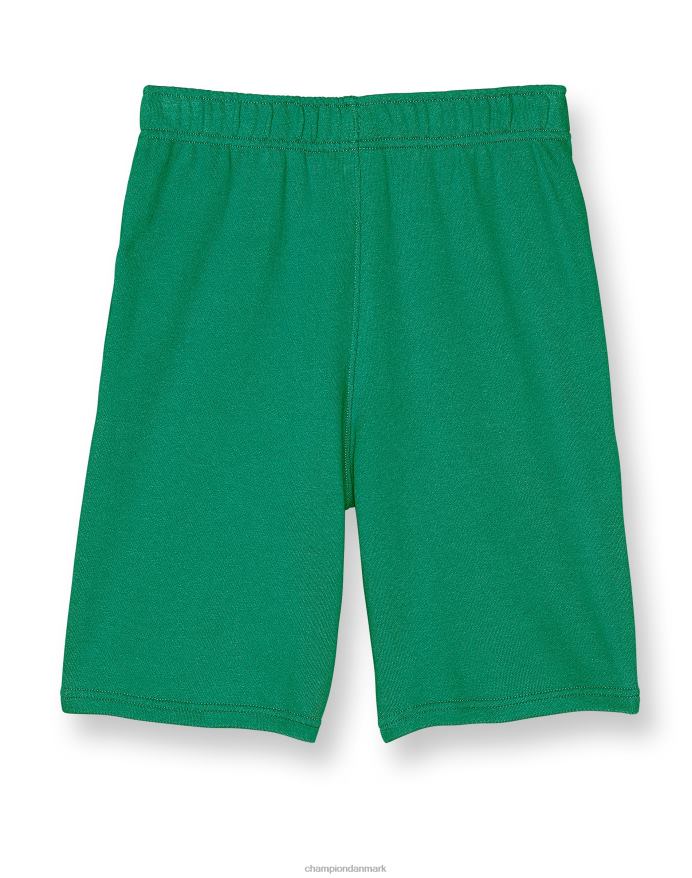 Champion store børneshorts i fransk frotté-drenge klassisk script 8 V6J661890 kelly grøn
