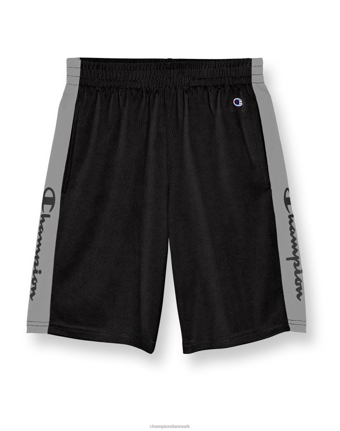 Champion store børns colorblock drengeshorts 8 V6J661874 sort/beton