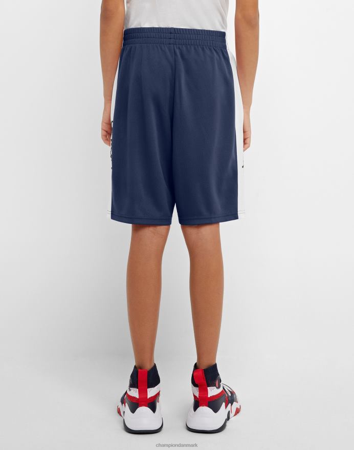 Champion store børns colorblock drengeshorts 8 V6J661876 marineblå/hvid