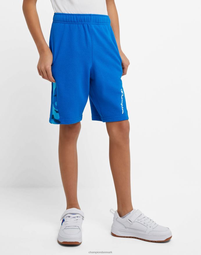 Champion store børns franske frotté-shorts til drenge camo print 8 V6J661871 bozetto blå camo