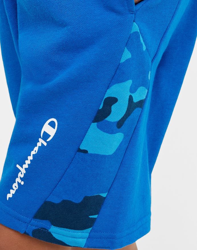 Champion store børns franske frotté-shorts til drenge camo print 8 V6J661871 bozetto blå camo