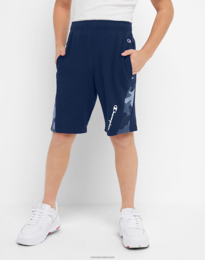 Champion store børns franske frotté-shorts til drenge camo print 8 V6J661872 marineblå camo