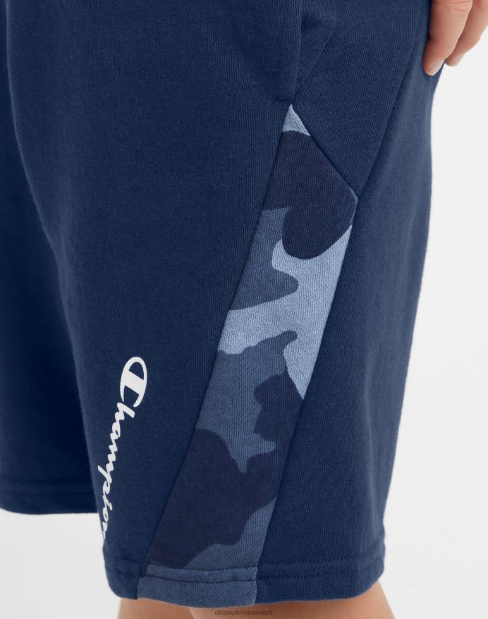 Champion store børns franske frotté-shorts til drenge camo print 8 V6J661872 marineblå camo