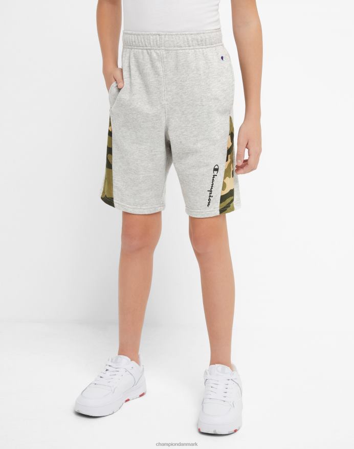 Champion store børns franske frotté-shorts til drenge camo print 8 V6J661873 oxford grå lyng/camo
