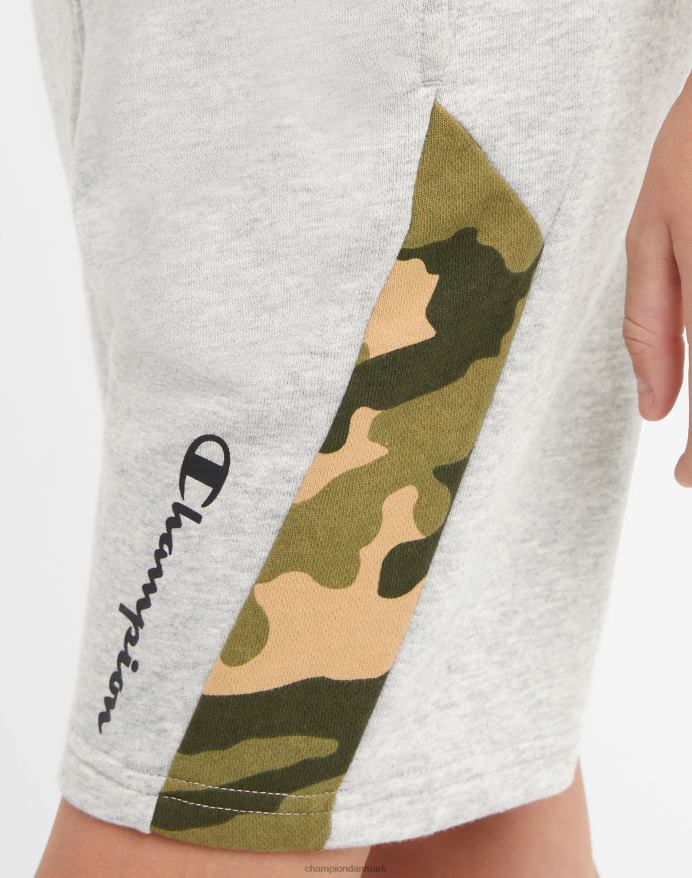 Champion store børns franske frotté-shorts til drenge camo print 8 V6J661873 oxford grå lyng/camo