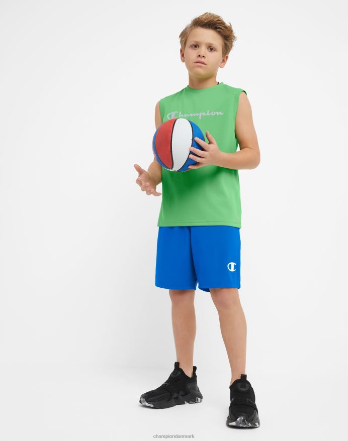 Champion store børns vævede drengeshorts fugttransporterende reflekterende c-logo 7 V6J661878 bor i blåt