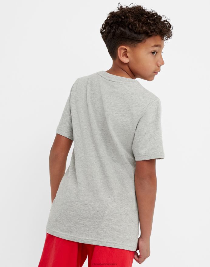 Champion stor bomulds-t-shirt til børn med tre c\'er-logo V6J661845 oxford grå lyng