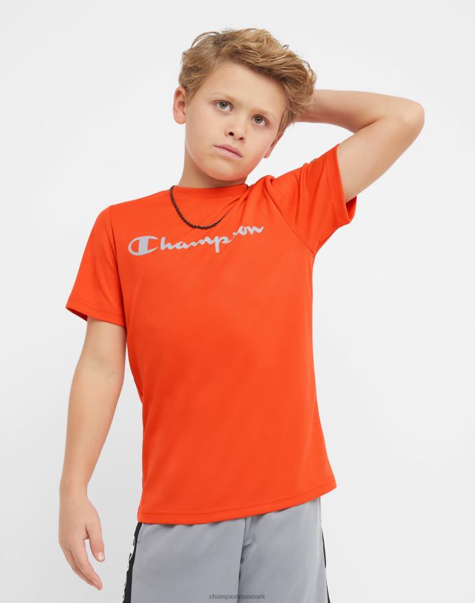 Champion store børns kortærmede drenge t-shirt klassisk script V6J661856 dynamisk orange