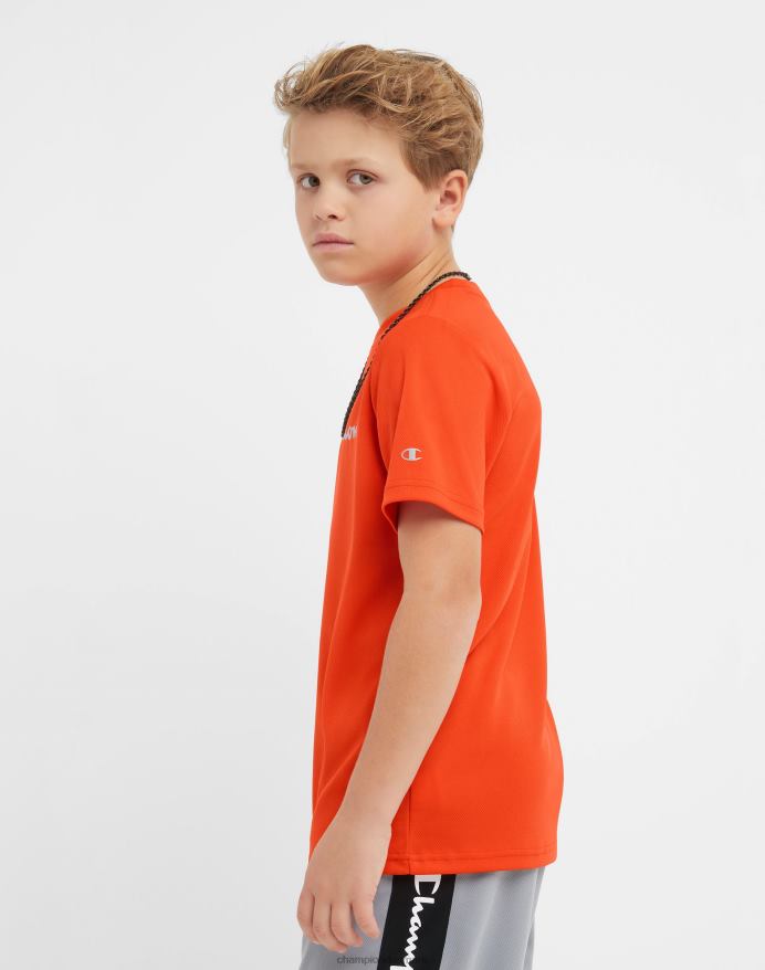 Champion store børns kortærmede drenge t-shirt klassisk script V6J661856 dynamisk orange
