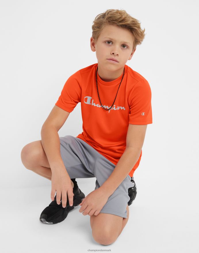 Champion store børns kortærmede drenge t-shirt klassisk script V6J661856 dynamisk orange