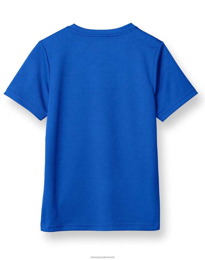 Champion store børns kortærmede drenge t-shirt klassisk script V6J661858 bor i blåt