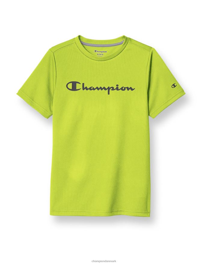Champion store børns kortærmede drenge t-shirt klassisk script V6J661859 limeade