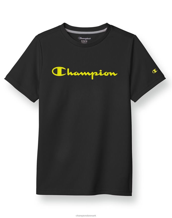 Champion store børns kortærmede drenge t-shirt klassisk script V6J661860 sort