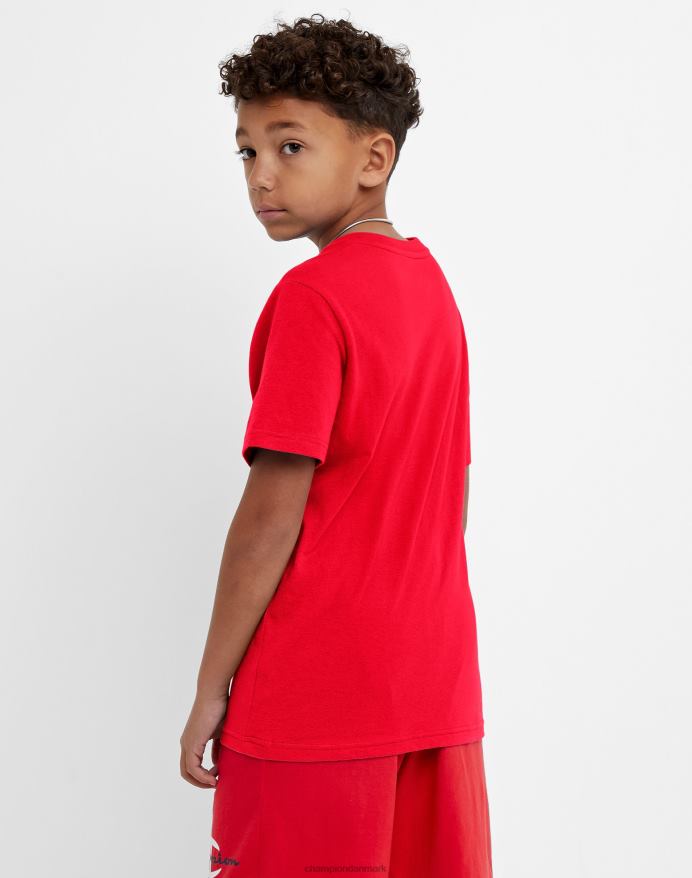 Champion store børns korte ærmer t-shirt til drenge script over store c V6J661852 rød