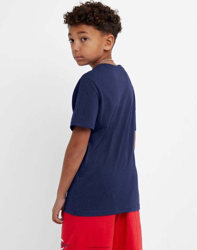 Champion store børns korte ærmer t-shirt til drenge script over store c V6J661853 atletisk flåde