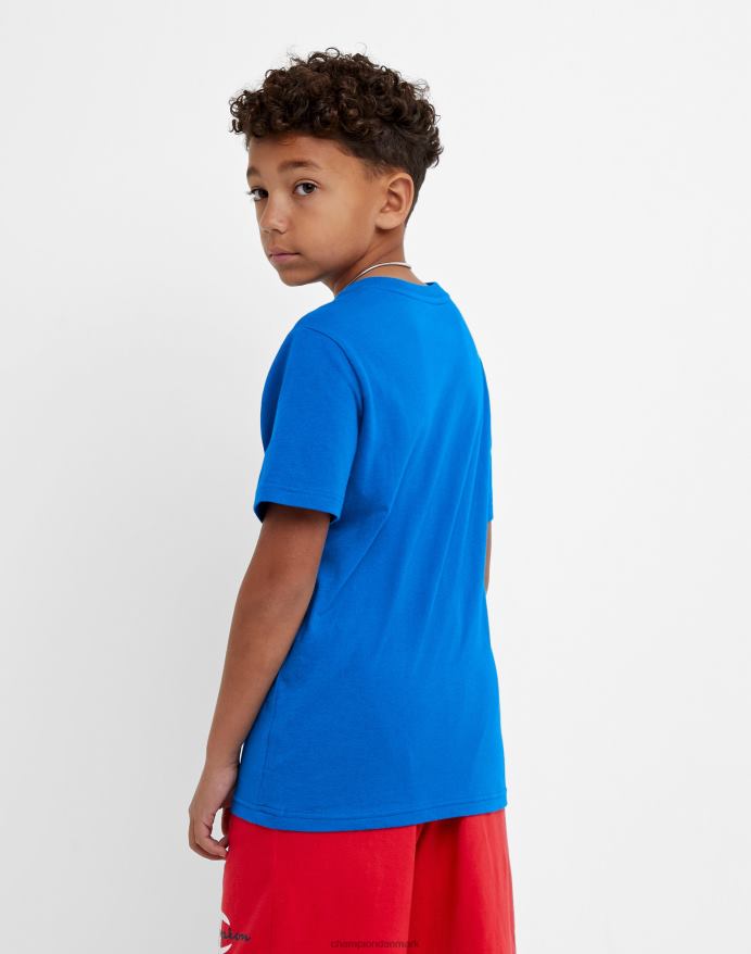 Champion store børns korte ærmer t-shirt til drenge script over store c V6J661854 bozzetto blå