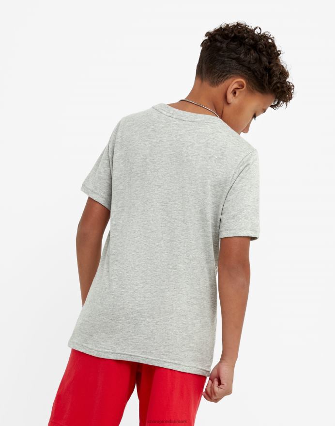 Champion store børns korte ærmer t-shirt til drenge script over store c V6J661855 oxford grå lyng