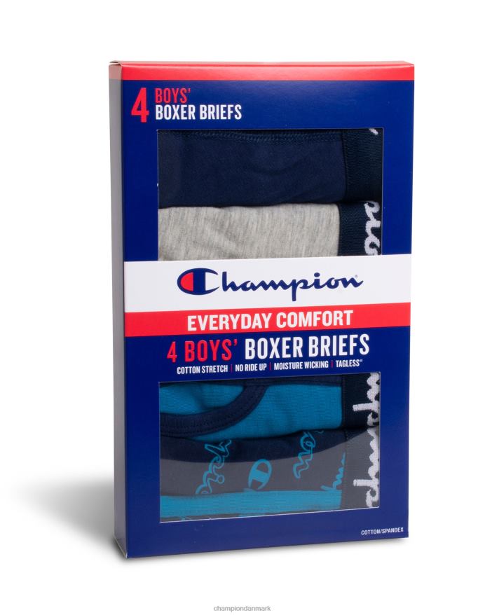Champion drenges bomulds stretch boxershorts 4 par V6J661914 assorteret