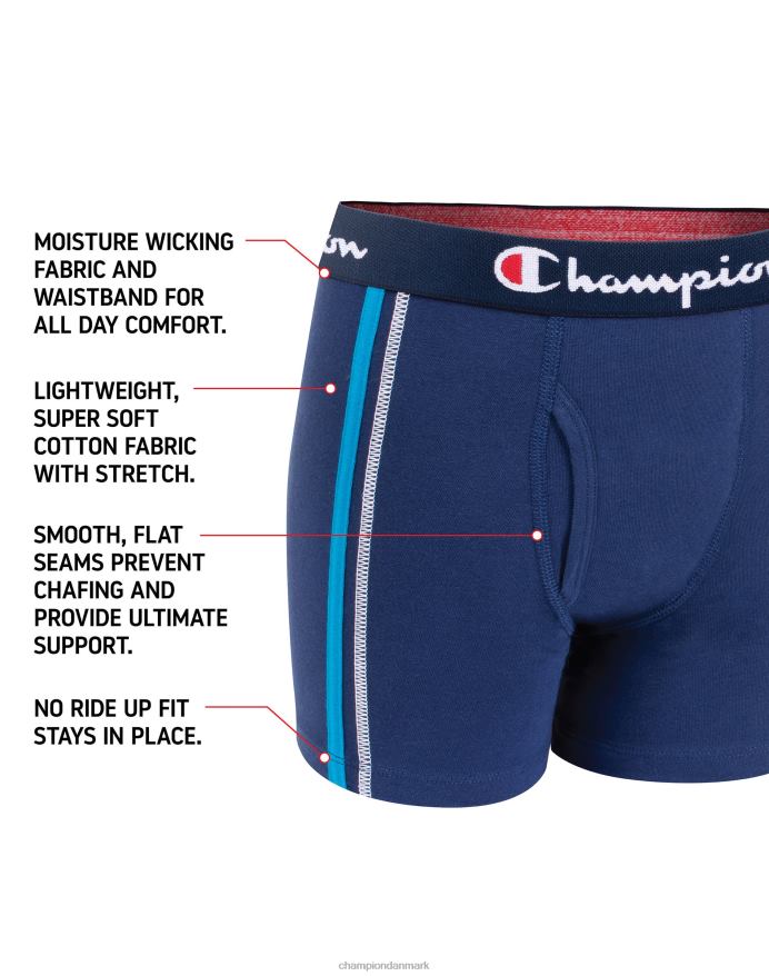 Champion drenges bomulds stretch boxershorts 4 par V6J661914 assorteret