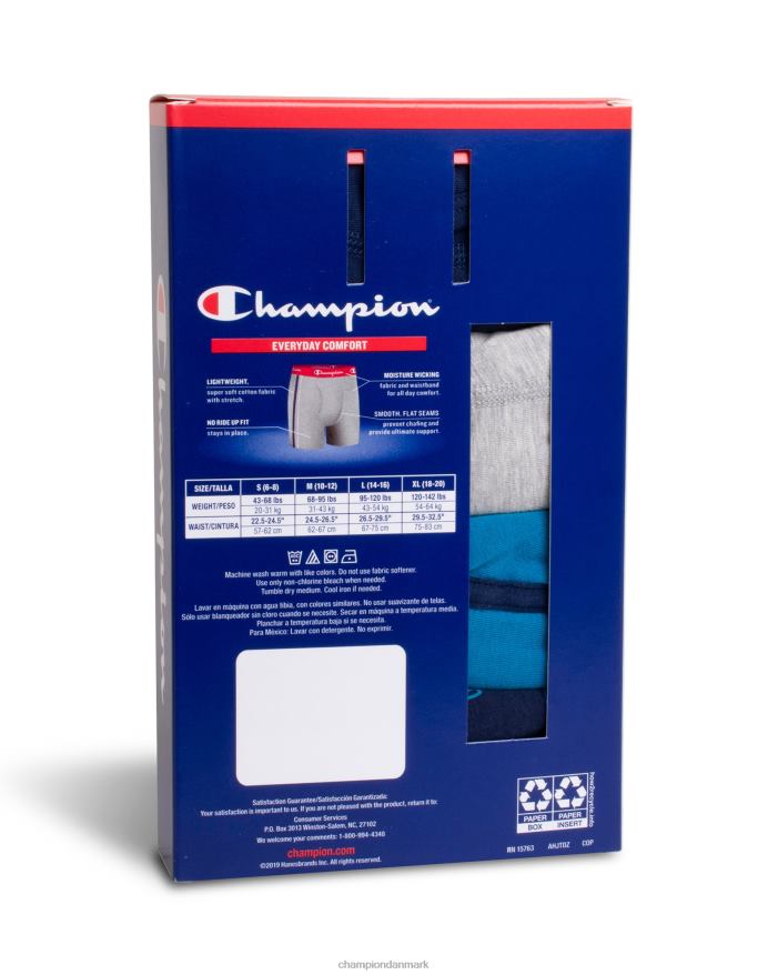 Champion drenges bomulds stretch boxershorts 4 par V6J661914 assorteret