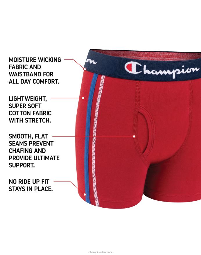 Champion drenges bomulds stretch boxershorts 4 par V6J661915 assorteret