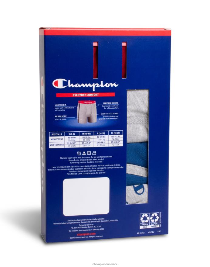 Champion drenges bomulds stretch boxershorts 4 par V6J661915 assorteret