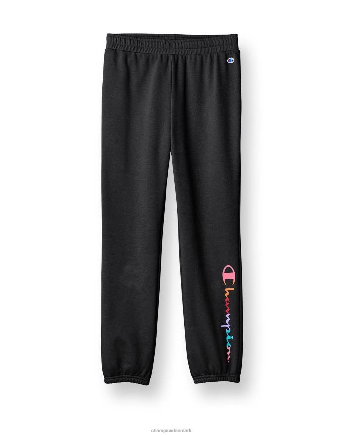 Champion store piger fransk frotté jogger regnbue script 24 V6J661814 sort