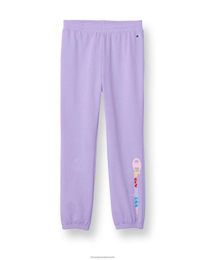 Champion store piger fransk frotté jogger regnbue script 24 V6J661818 salt lilla